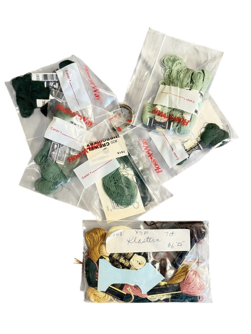 Vintage Embroidery Floss Thread Lot DMC Cross Stitch Needlepoint Craft Supplies